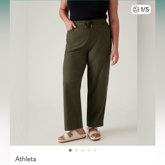 Athleta Women’s Green Medium Petite Pants - Picture 1 of 6